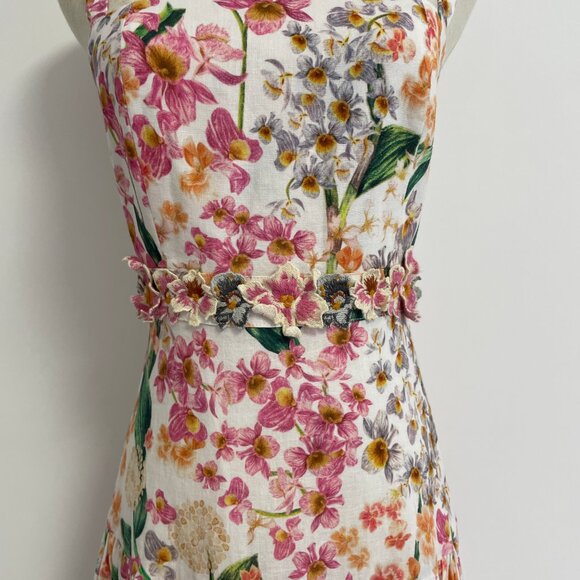 Agua By Agua Bendita lima jardiniera' floral-print linen maxi dress - Picture 7 of 16